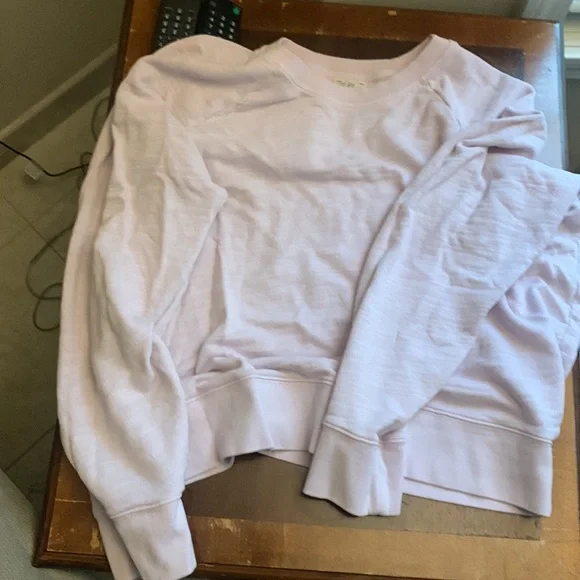 J Crew lilac vintage fleece sweatshirt - Picture 3 of 3